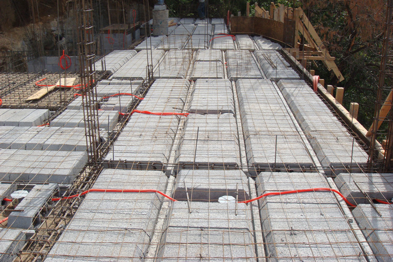 viga invertida e laje treliçada