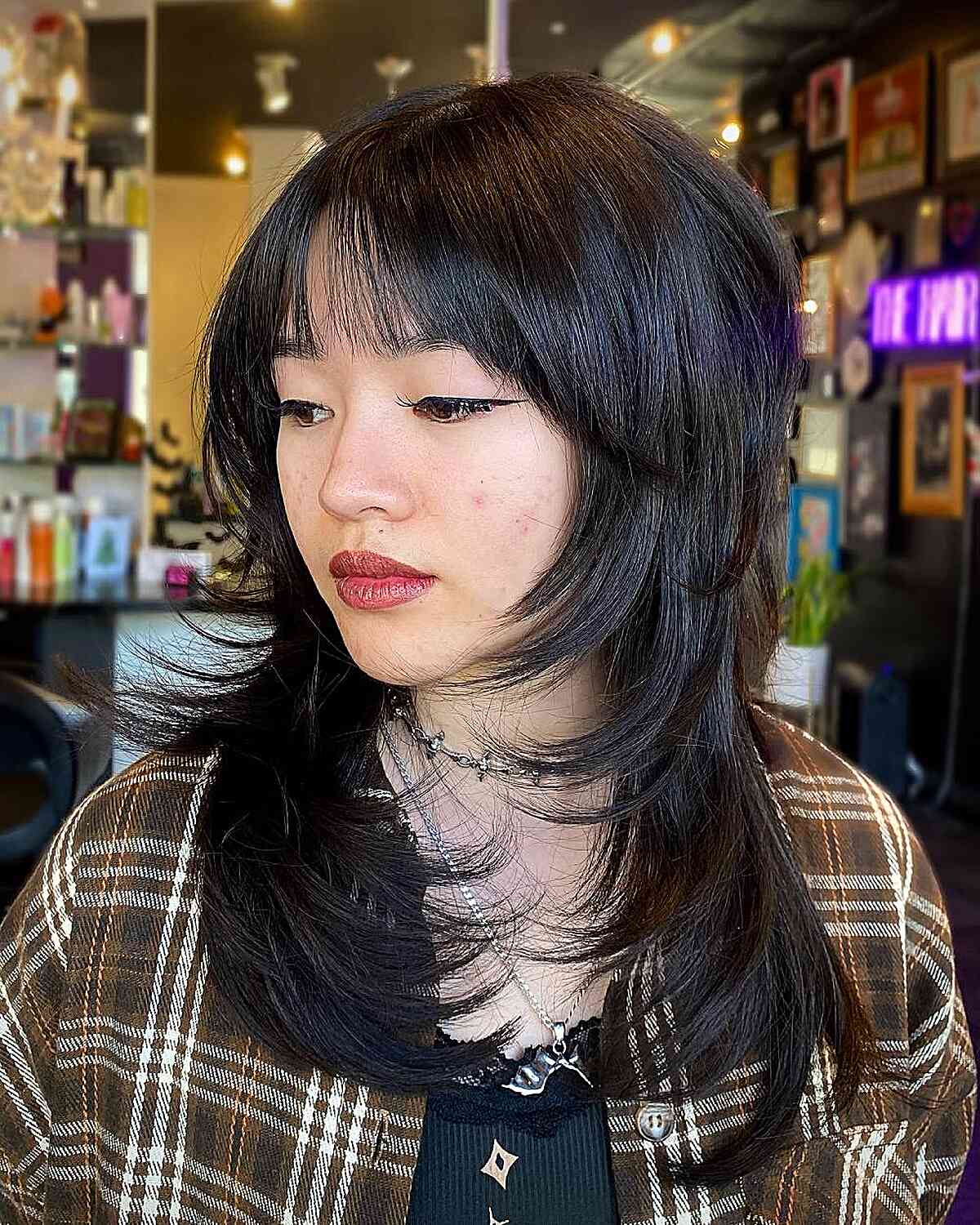 estilo shag mullet