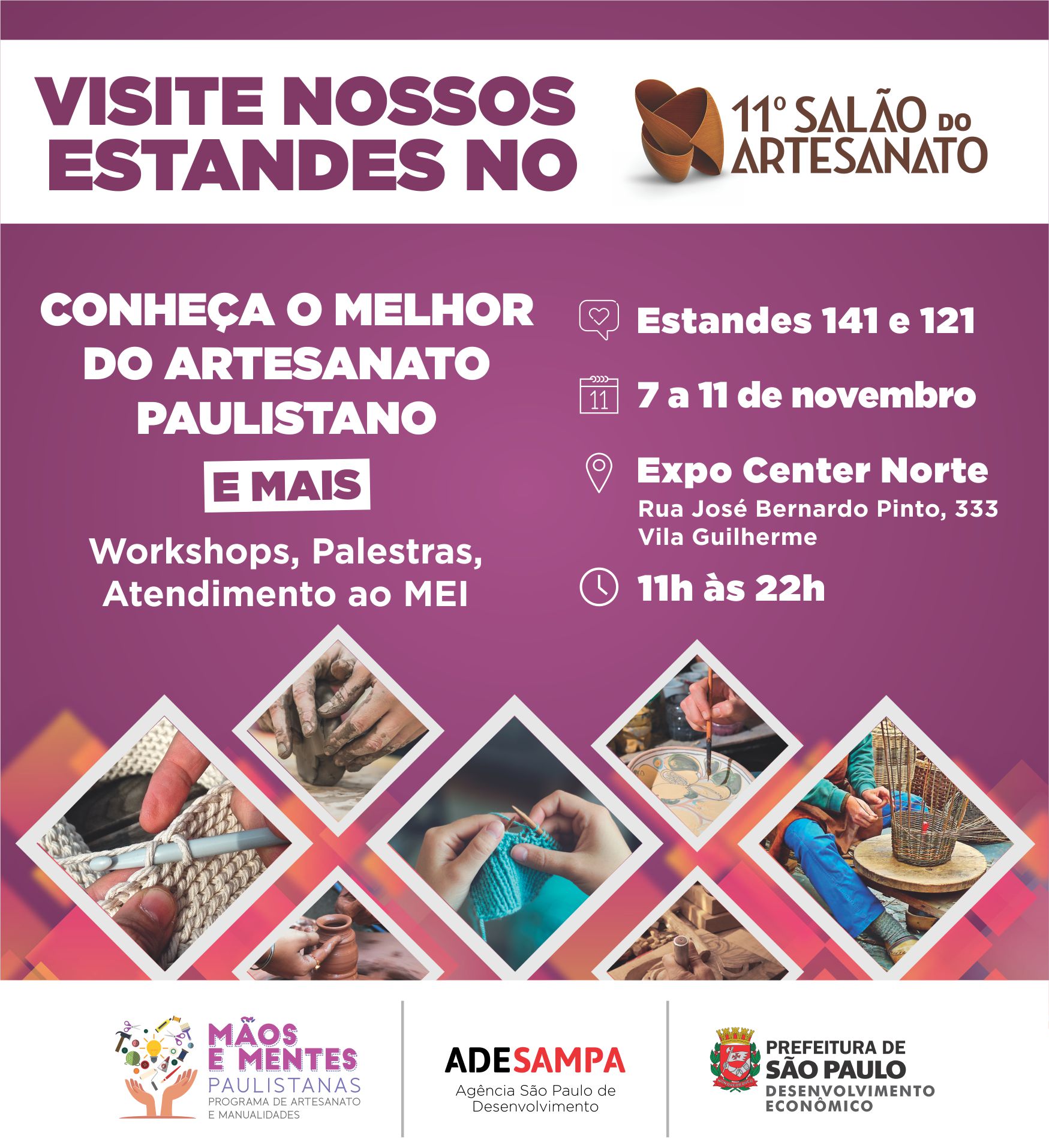 agenda de cursos de artesanato para o próximo ano